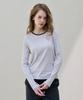 MOOD INSIDE WOMAN (Woman) Ringer Blur Long Sleeve_4 Colors