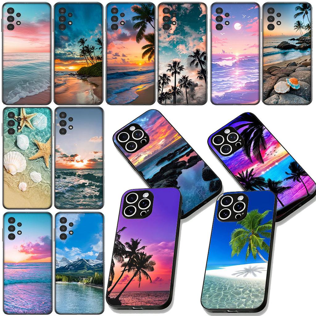 Mountain Sea Beach Travel Protective Cover for Apple iPhone 16 17 Air 14 15 Pro Max Plus 16+ 16E 14+ ProMax Phone Case