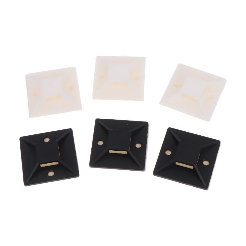 100Pcs Self Adhesive Cable Tie Holder Wire Fixing Base Strong Sticky Cable Tie Holder Organizer For Home Office Wire Storage