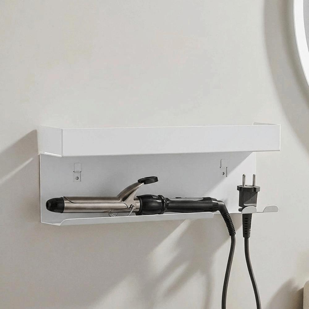 Wall Mounted Curling Iron Storage Rack No Drill Hair Tool Holder  Apartment Use