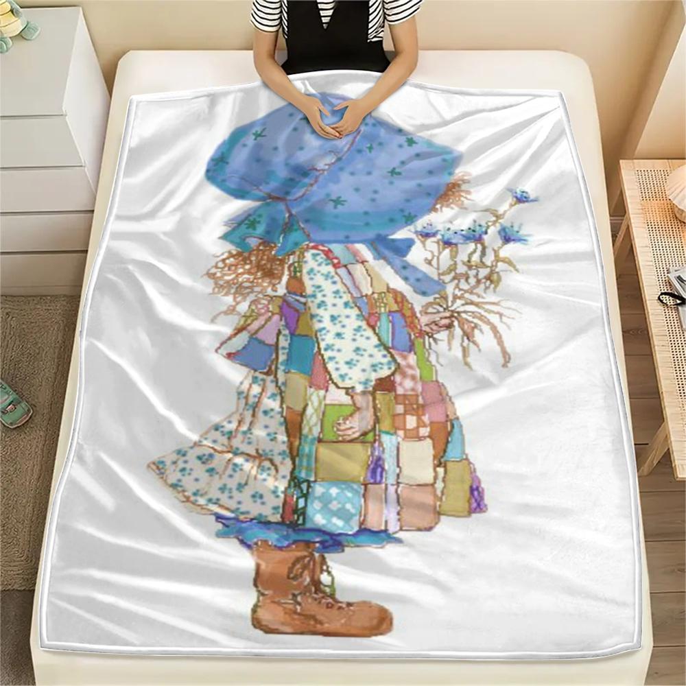 1 ks Flanelová deka se vzorem Sarah Kay, Vysoká kvalita, Pohodlná pro všechna roční období, Domácí dekorace, Teplo a pohodlí, Perfektní pro vánoční dárky144