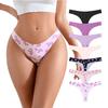 String sans couture imprimé papillon en soie glacée - Taille basse, Sous-vêtement Sport Yoga Invisible