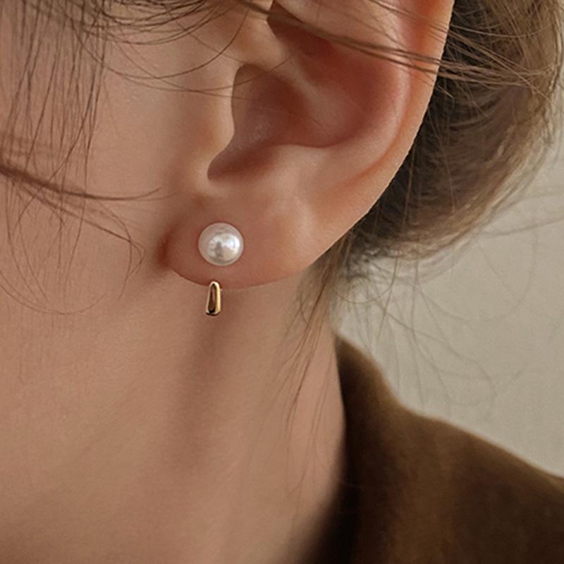 Orecchini pendenti minimalisti alla moda 2020 con perle a fagiolo: Design Semplice ed Elegante per Donne"