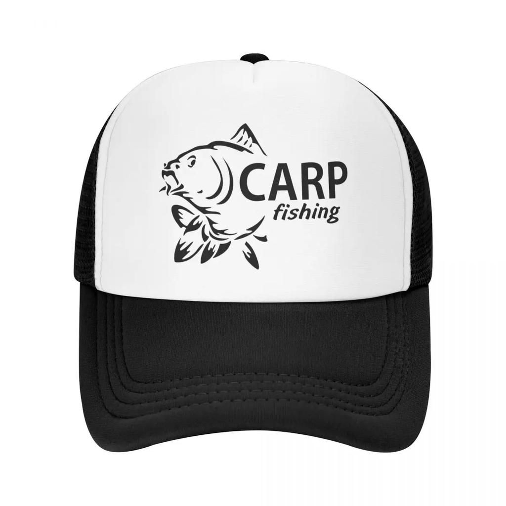 Custom Fishinger Carp Fish FisherUnisex Baseball Cap for Unisex Women Personalized Breathable Trucker Hat Outdoor Snapback Dad Hats