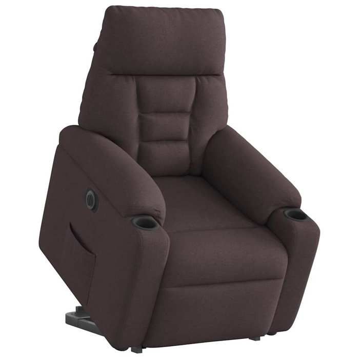 VidaXL Electric Recliner Dark Brown Fabric 3303057