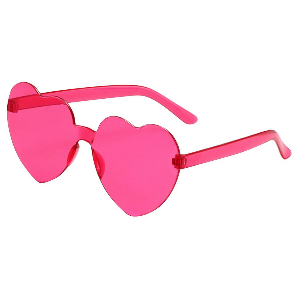 Heart Shaped Sunglasses Lightweight Plastic Frame UV Protection Lens Novelty Eyewear for Parties Festivals and Everyday Use