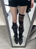 Knight Boots 2025 Autumn Black Punk Style Niche Personality Long Boots American Wasteland Style Boots Women Retro