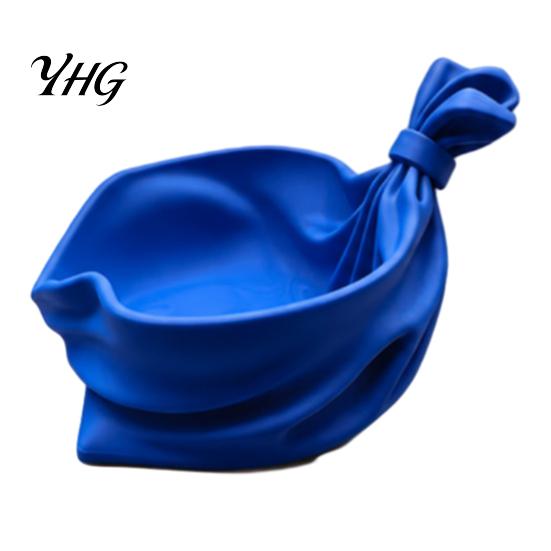 3D Printed Pleated Dish Gift Bag Shaped Storage Tray, Catchall Bowl for Candy, Reusable PLA Tray Festive Table Centerpiece Entryway Shelf, Xmas