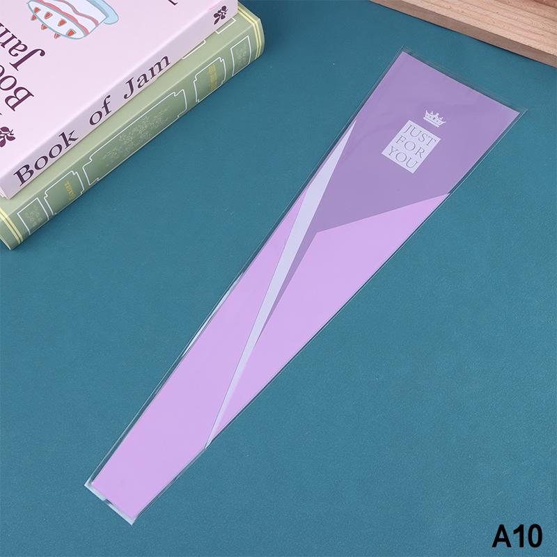 48/50Pcs Transparent Single Rose Flower Packaging Bag Gift Wrapping Paper Wedding Floral Package Valentine's Day Party Decor