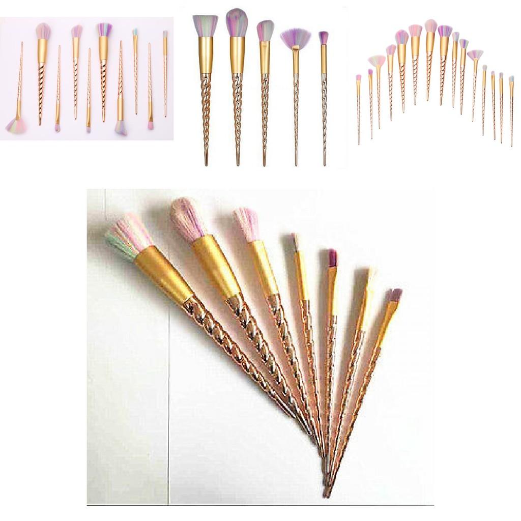 10pcs Female Unicorn Makeup Brushes Set Thread Contour Eyeshadow Powder Brush