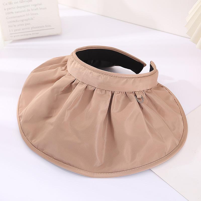 Women s Sun Visor Foldable Sun Hat Wide Brim Summer UV Protection Beach Hat хаки