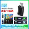 2-in-1-Kabel-zu-Kabel-CarPlay-Android-Autoadapter für OEM-Autoradio mit USB-Plug-and-Play
