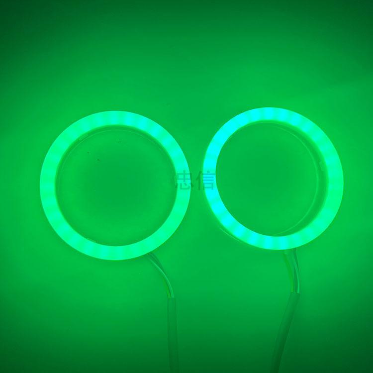 

1 пара COB ангельських очей 9-30V з кришкою Halo кільця бавовняні ліхтарі для світлодіодних фар автомобіля мотоцикла протитуманних фар 60 70 80 90 100 120 мм 120mm зелений