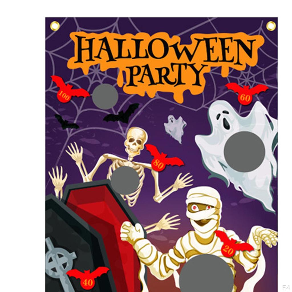 Halloween-Themen-Wurfspiel-Banner-Set Familienparty-Zubehör Wiederverwendbar Camping, 31,5x55 Zoll