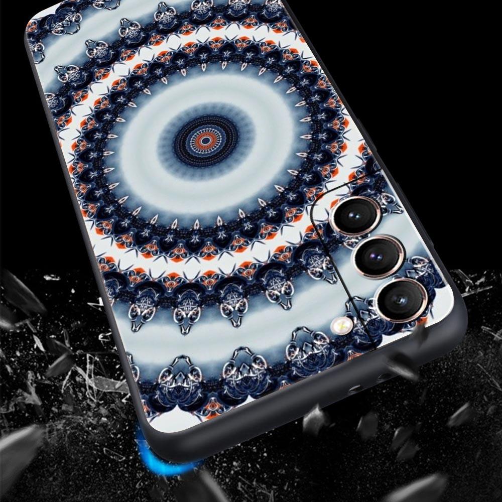 Retro Circular Totem Design Phone Case Cover for Samsung Galaxy S26 S25 S24 S23 S22 S20 S21 FE Ultra S25 Edge Plus 5G Soft TPU