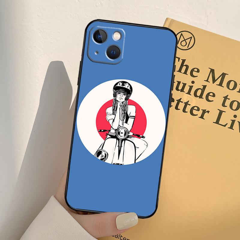 

Mods Scooter Phone Case For iPhone 17 16 14 13 12 11 15 Pro Max mini XR 16e 15 16 Plus 17 Air Full Cover iPhone 12