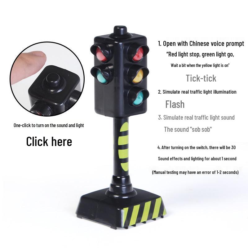 Dual-Sided Chinese Voice Traffic Light Toy for Kids