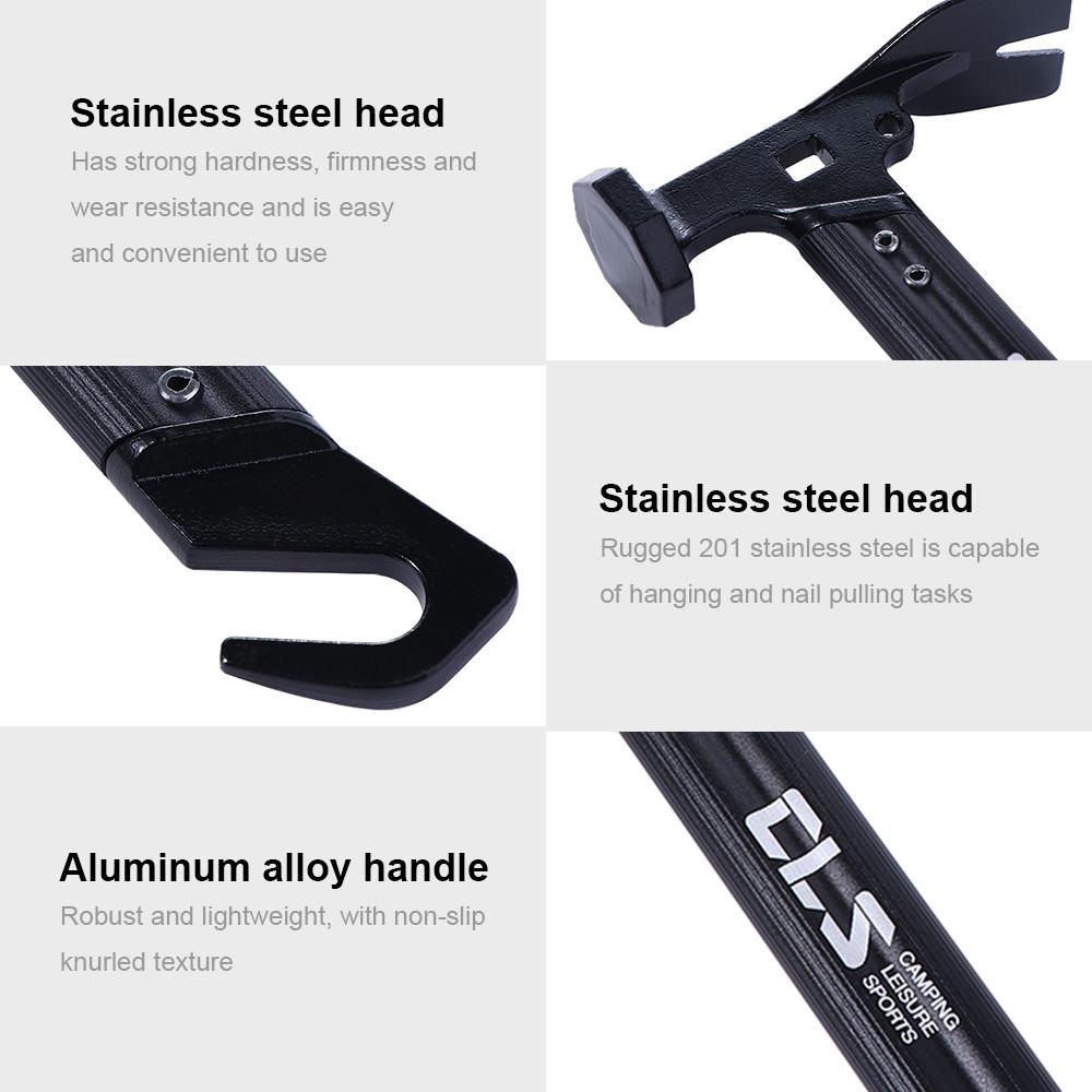 Multifunctional Aluminum Zinc Zinc Alloy Tent Hammer Tent Accessories Grond Nail Hammer Camping Peg Hammer