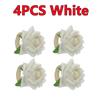 6-2PCS Artificial Flower Napkin Rings Rose Napkin Ring Serviette Buckles Holder Table Decoration Wedding Valentine's Day Party