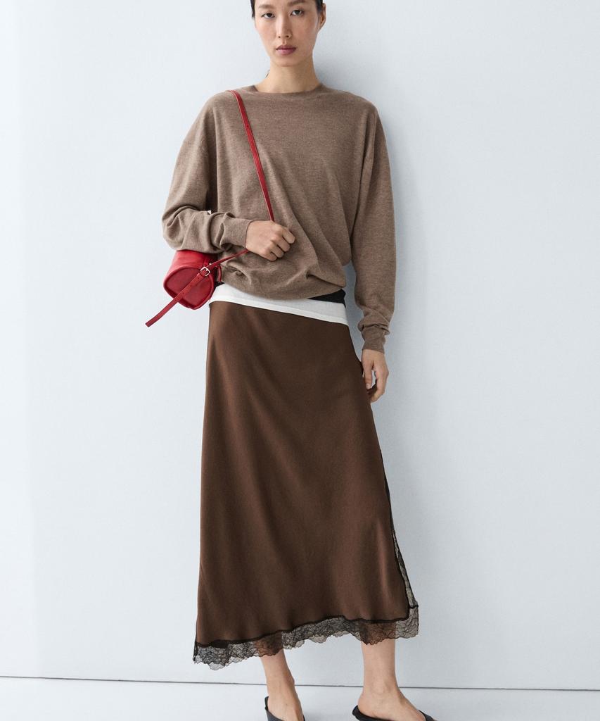 Masimodutti Wool Blend Fine Knit Sweater