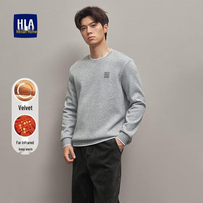 

Мужской теплый вязаный свитер с вышивкой и флисовой подкладкой HLA M