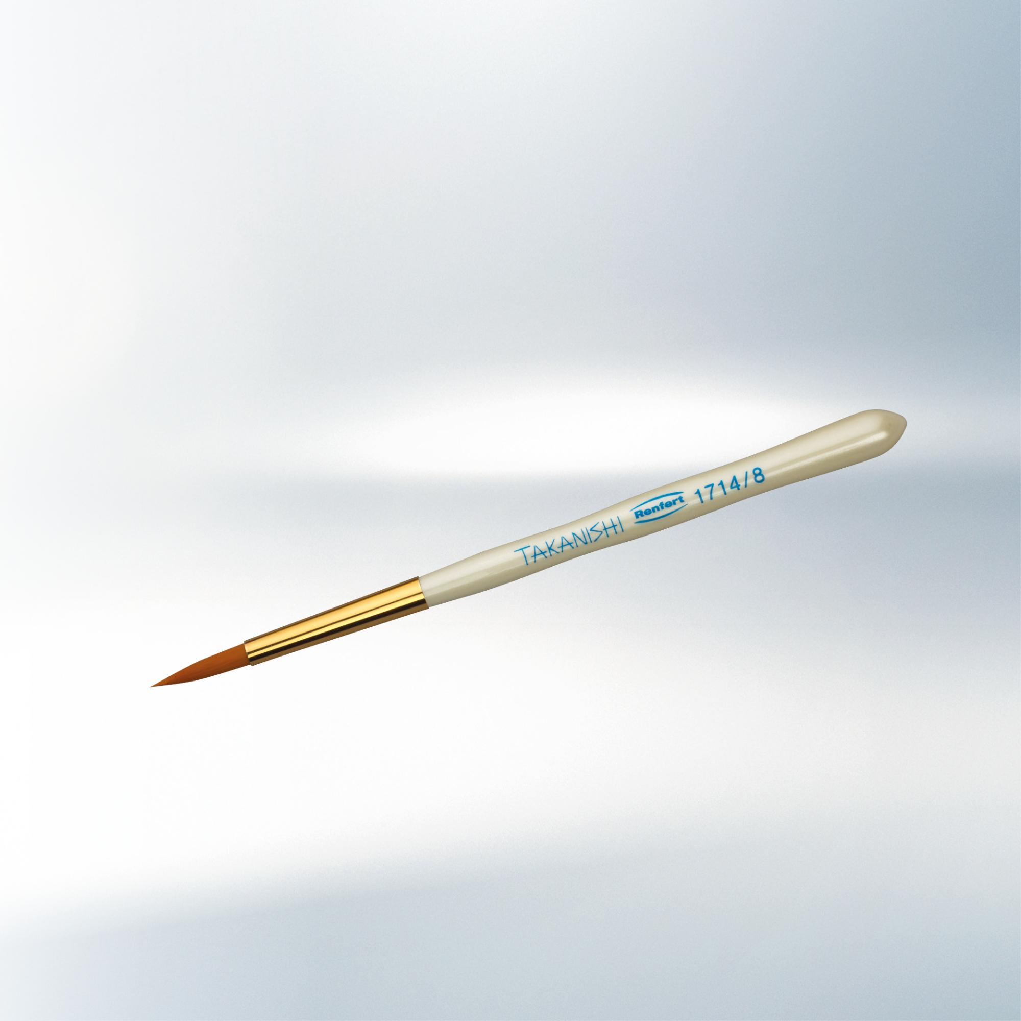 Dental Lab Use Original Ren Fert  Synthetic Bristle Takanishi Ceramic Brush Synthetic bristle and plastic белый