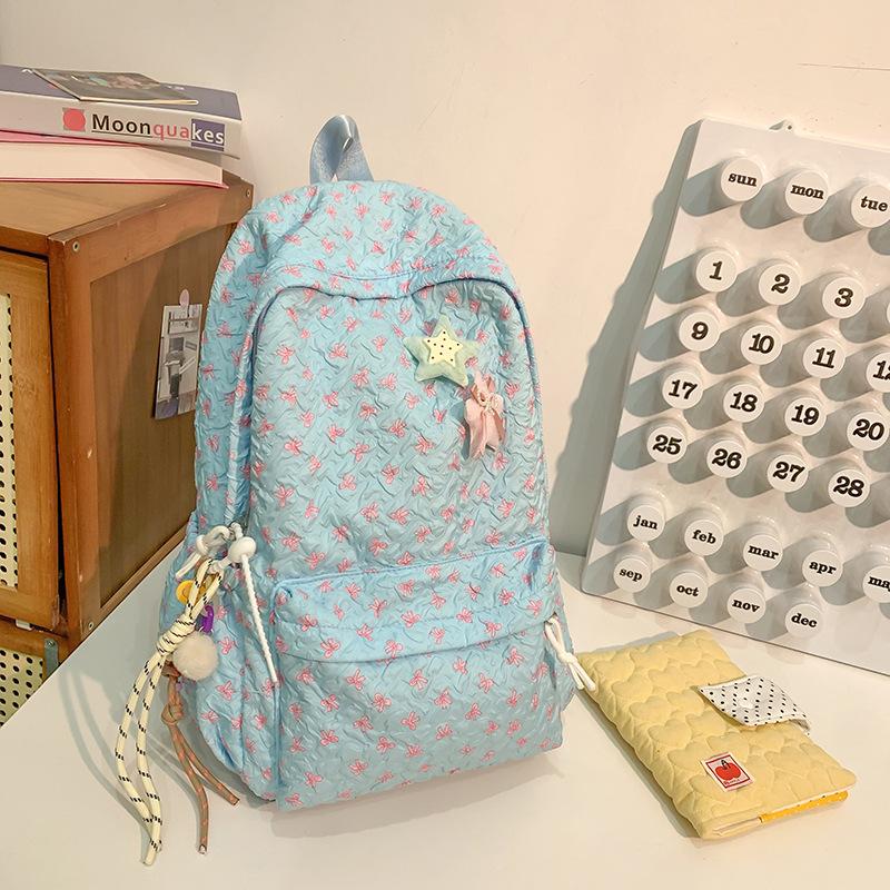 New schoolbag female college student commuting light backpack backpack large capacity bag high school senior sense