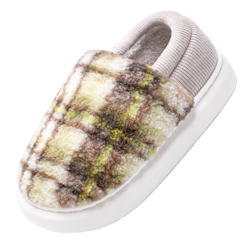 Japanese cotton slippers women's winter indoor home thickened bag with warm couple cotton shoes men's foot slippers new