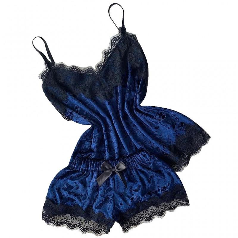 Womens Lace Lingerie Set Sleepwear Bodysuit With Straps Sexy Nightdress Intimate Evening Wear