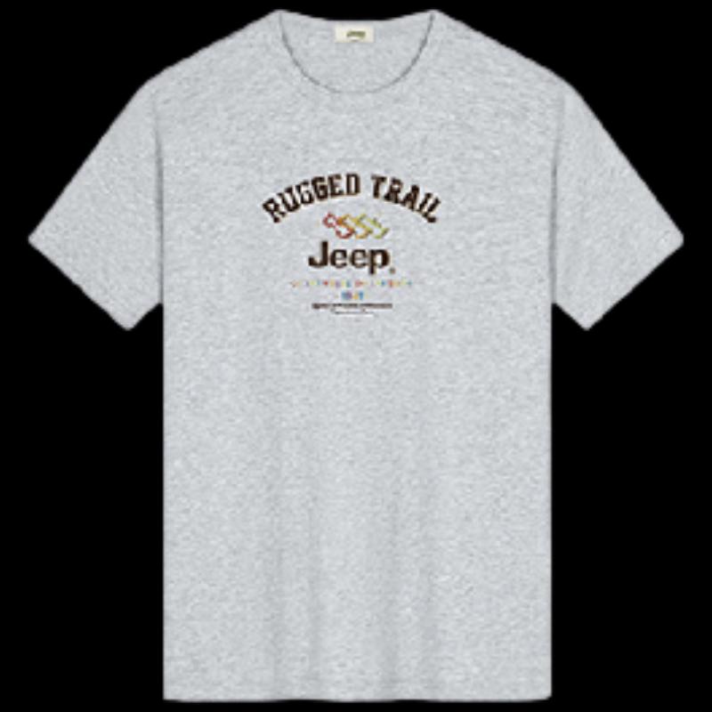 JEEP Men s Short Sleeve Round Neck Casual T-Shirt L