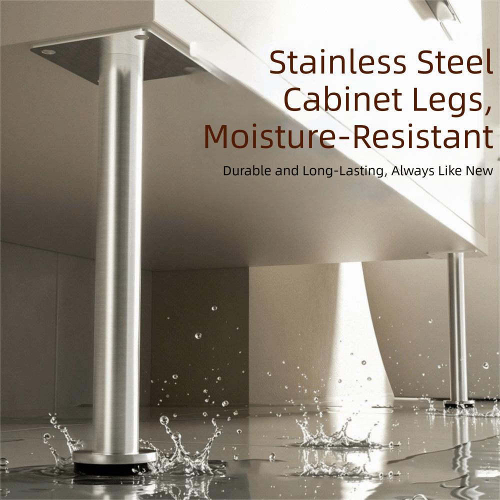 Stainless Steel Cabinet Legs Adjustable Support Legs Parts Furniture Feet Bathroom Cabinet