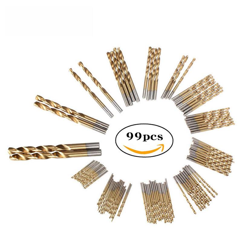 Titannitridbelagt borsett, 1,5-10 mm, rett skaft for trebearbeiding og håndborebruk