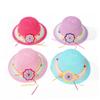 Cute outdoor children's straw hat sun flower ribbon baby girl sunshade sun hat summer travel sunscreen hat