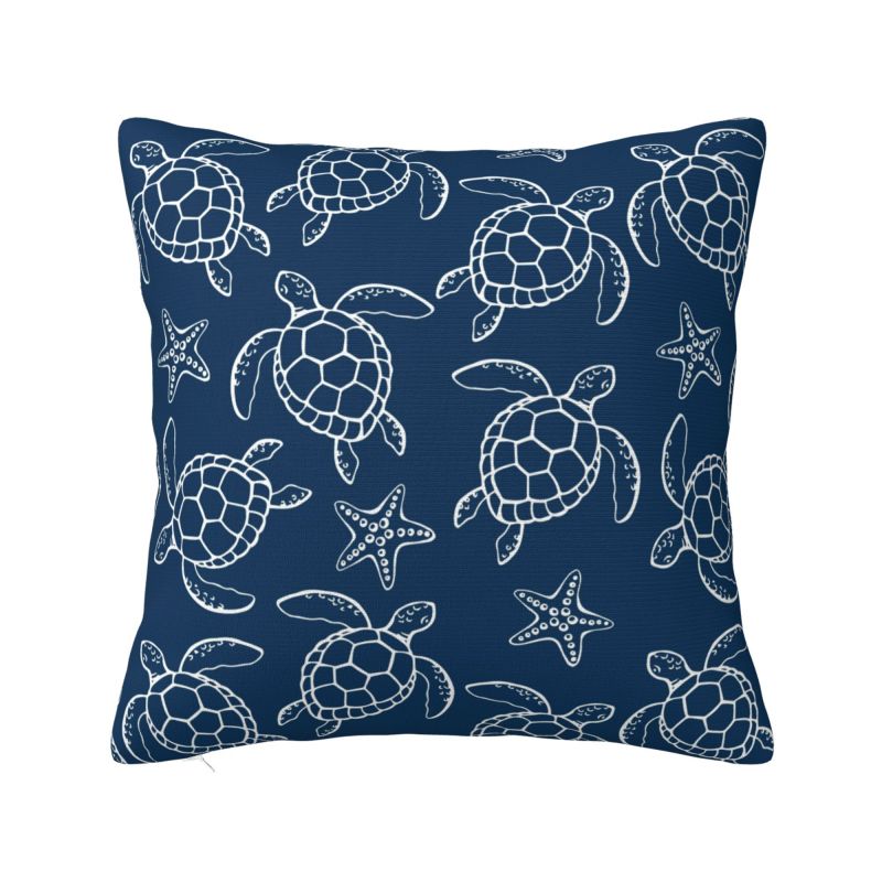 Ocean Sea Turtle Cushion Cover X Cm Polyester Velvet Throw Pillow Case For Sofa Chair Decoration Bedding Pillowcase