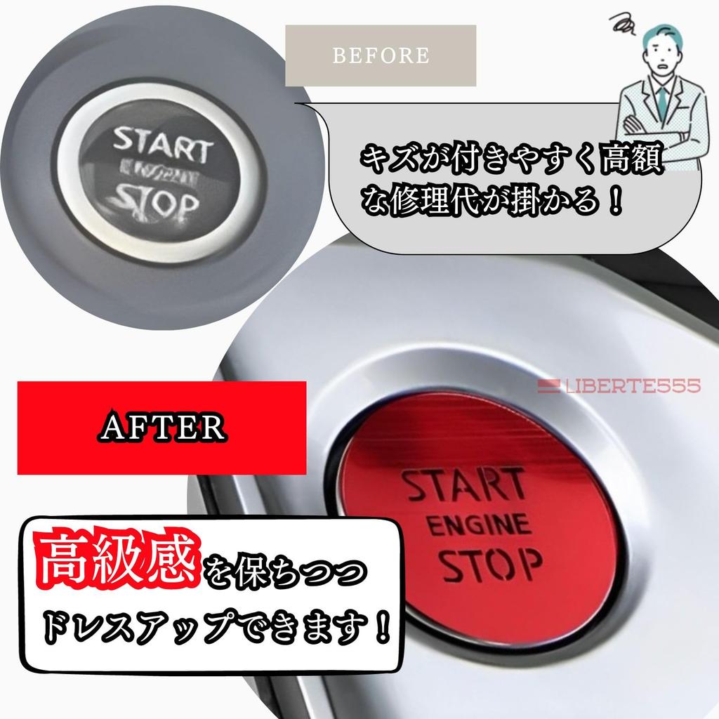 Liberte555 Delica Mini Parts Custom Parts Custom Accessories Button Cover Delica Mini Lukes 40 Series (Engine Start Button Cover, Red)