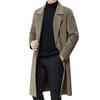 MIDIRO Long Pure Business Single Commuter Solid Color Men's Coat, 100% Wool, Coat, Button, Warm, Wear, Autumn/Winter,