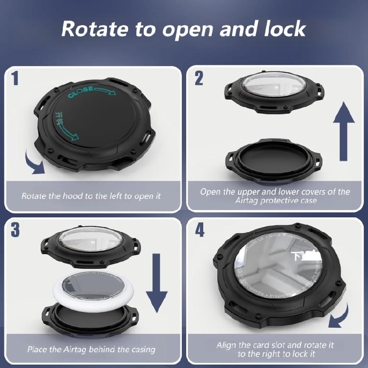 Protective Case with Keychain Waterproof Holder for Trackers Protector Case Keychain Holder Shockproof