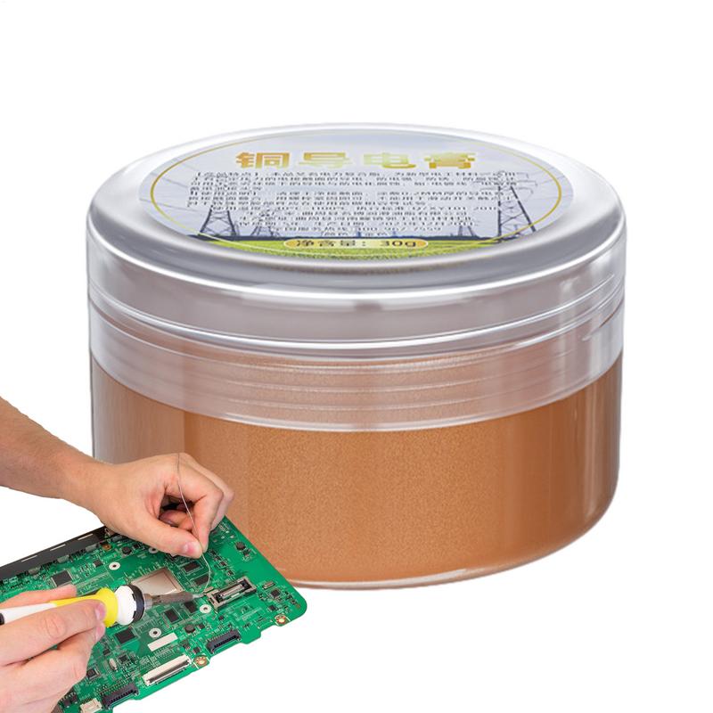 30g Copper Grease Paste High Temperature Conductive Grease Multipurpose Electrical Contact Compound for Automotive Electronics