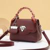 Urban Minimalist Pu Tote Bag With Splicing And Macaron Colors For Daily Use