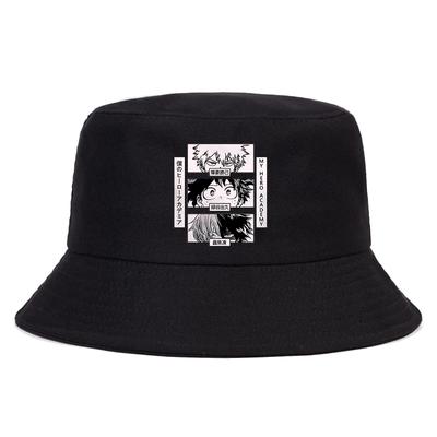 Nieuwe Japanse Anime My Hero Academia Kawaii Zomer Cartoon Bnha Todoroki Unisex Tops Dames Bucket Hat Dames Hoeden