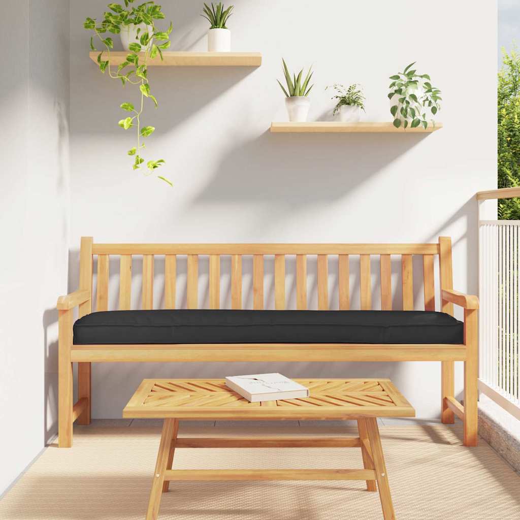 Pallet Cushion Black 200 x 40 x 8 cm Oxford Fabric