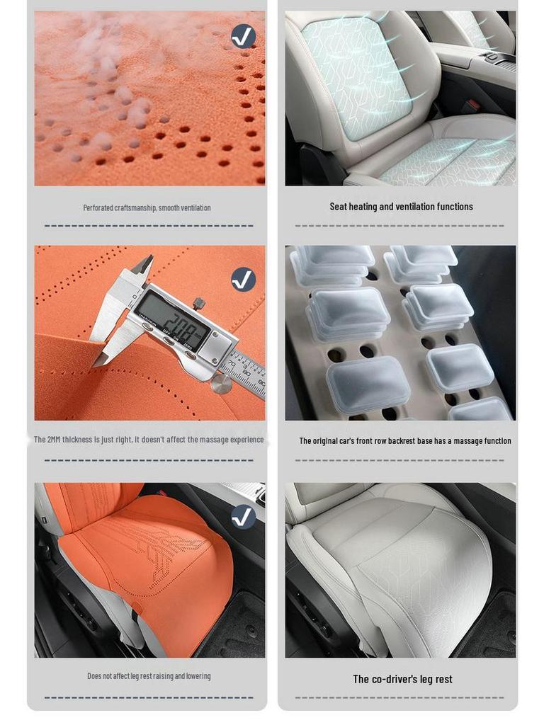 Lynk 08 Universal Suede Car Seat Cushion, Ventilated & Half-Wrap Design for All Seasons