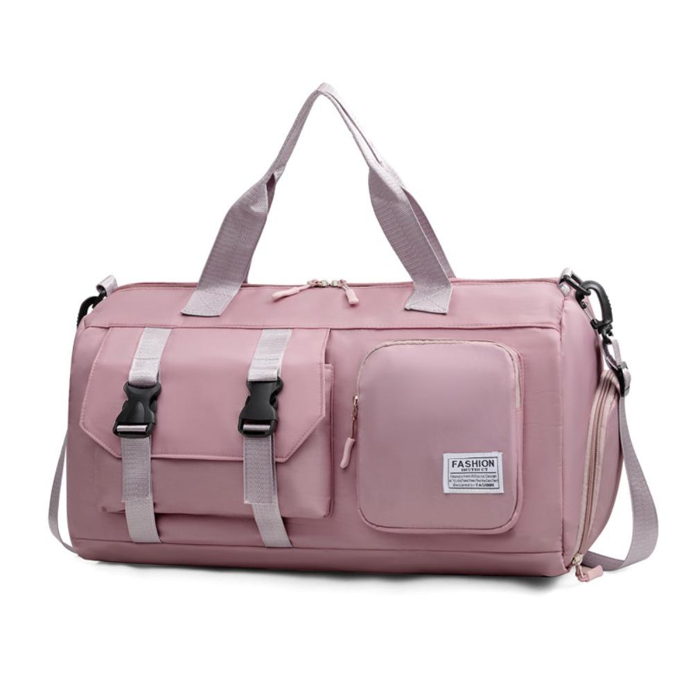

Sturdy Nylon Duffle Bag Foldable Large Capacity Handbag Zipper Gym Fitness Bag Trip Style 3