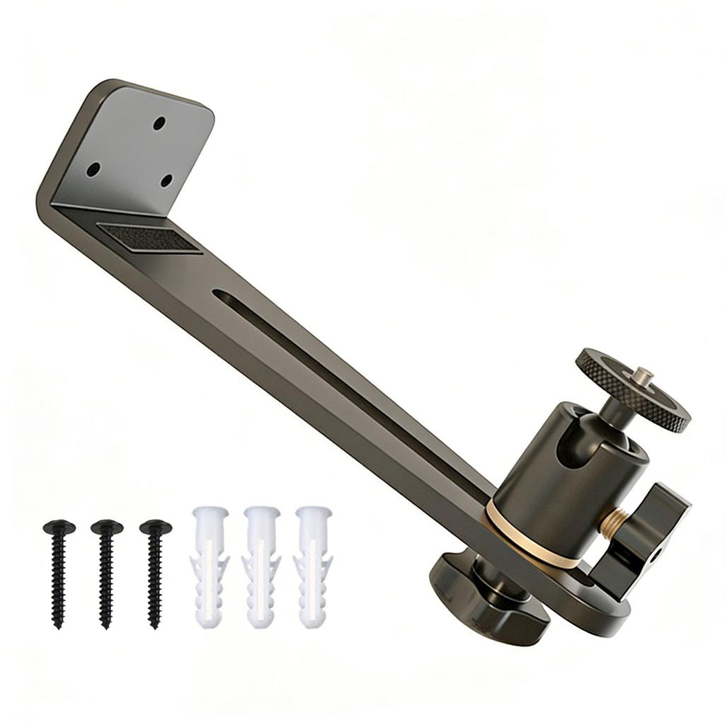 Adjustable 1/4Inch Projector Wall Mount Bracket For Home Theater And Conference Room Installation Holds Up To 5kg