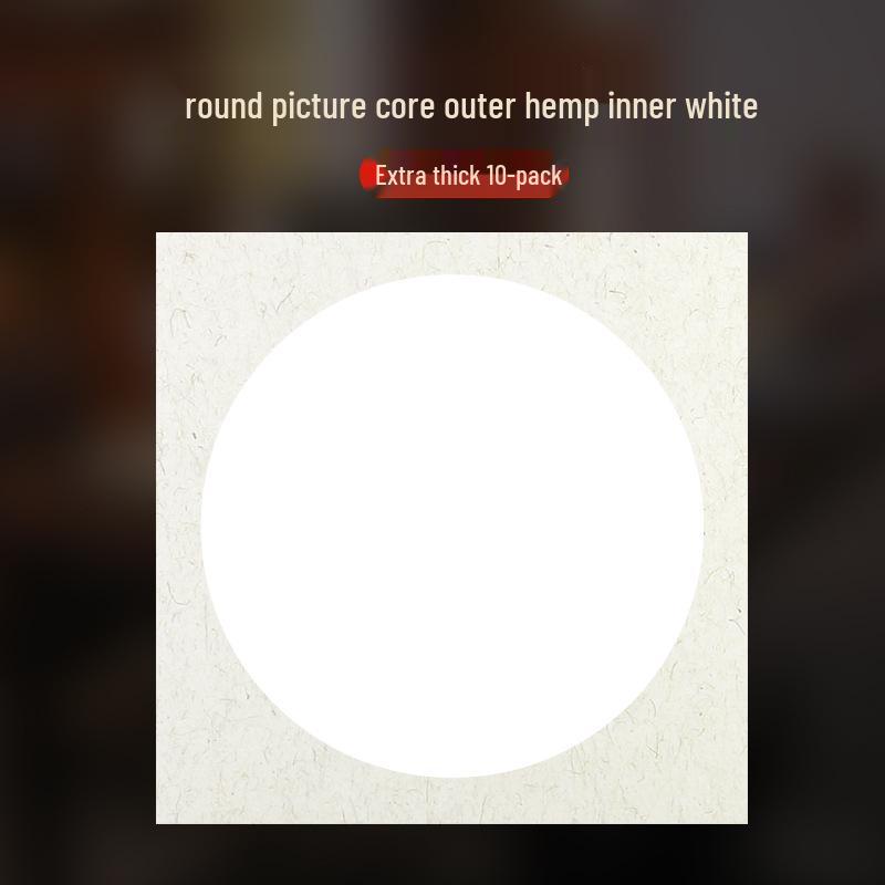 Thickened Xuan Paper Round Fan Cardstock for Chinese Painting and Calligraphy