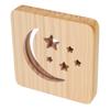 Wooden 3D LED Light Hollow Moon Star Pattern Eye Protection USB Power Supply Warm White Night Lamp f