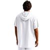 Men's Relaxed Fit Linen Beach Hooded Pocket Henley Short-Sleeved Shirt