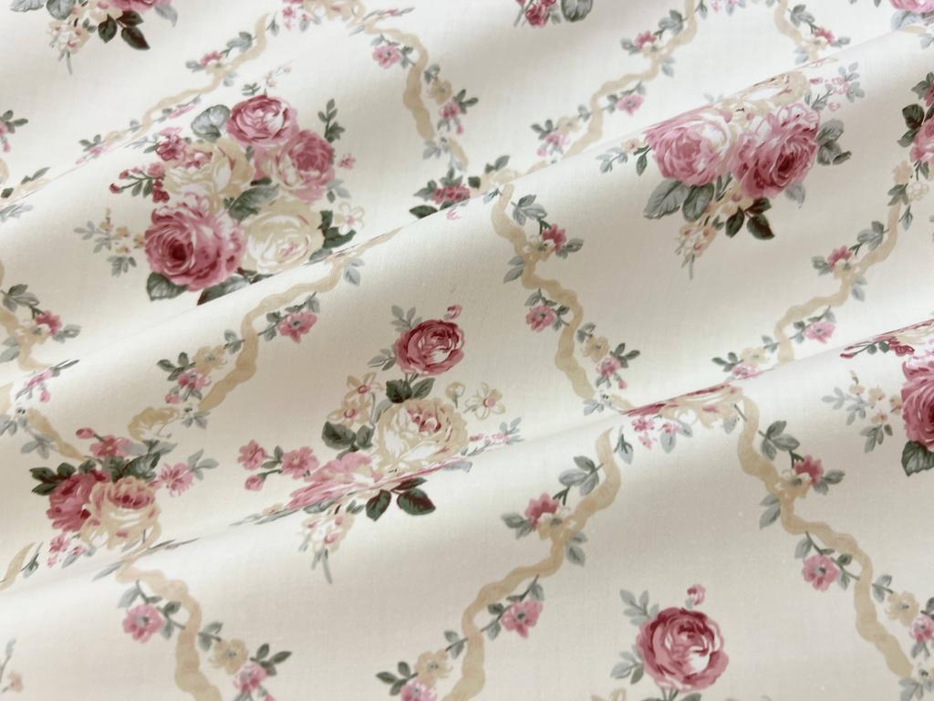 160cm*50cm rose cotton fabric DIY bedding apparel dress patchwork fabric kids handwork cotton cloth tecido