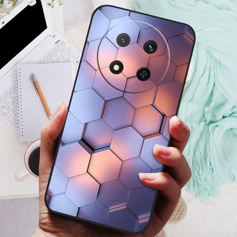 Custodia per Honor Magic7 Lite 5G Cool Black Silicone Morbido TPU Cover Posteriore Protettiva per Honor Magic 7 Lite 7Lite