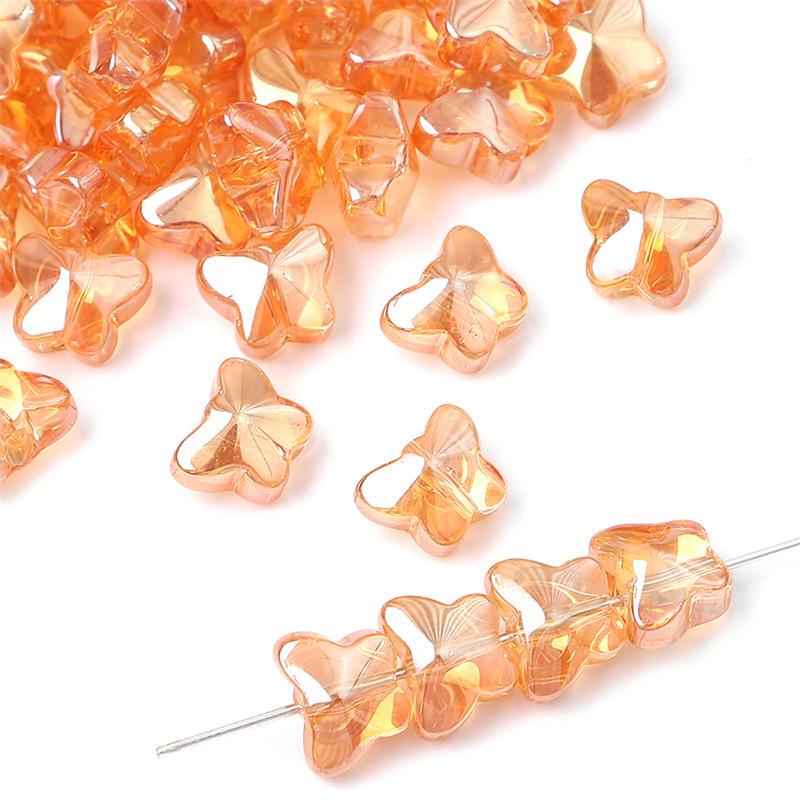 Glass Dazzle Color Butterfly Crystal Beads Loose Beads Handmade DIY Beading Bracelet Glass Beads Homemade Jewelry Accessories Beads for Jewelry Making